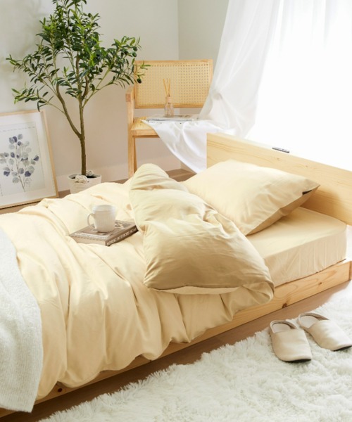 iellio ベッド 寝具 バイカラー カラフル 防ダニ ベッドカバー