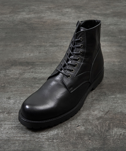 パドローネ サイドジップブーツ レザーシューズ ブラック サイズ41 PADRONE（パドローネ） ブーツ パドローネ / SIDE ZIP LACE UP BOOTS