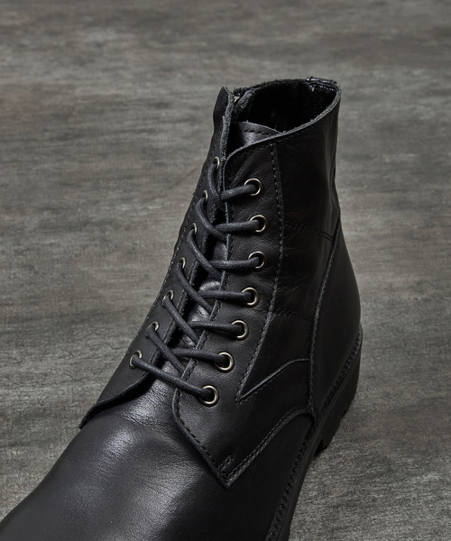 PADRONE（パドローネ） ブーツ パドローネ / SIDE ZIP LACE UP BOOTS