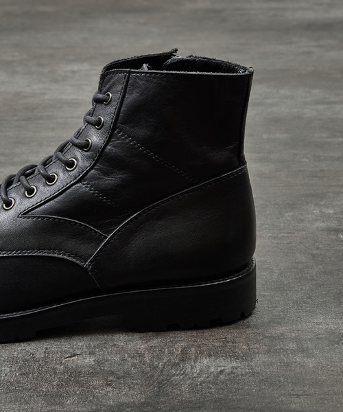 PADRONE（パドローネ） ブーツ パドローネ / SIDE ZIP LACE UP BOOTS
