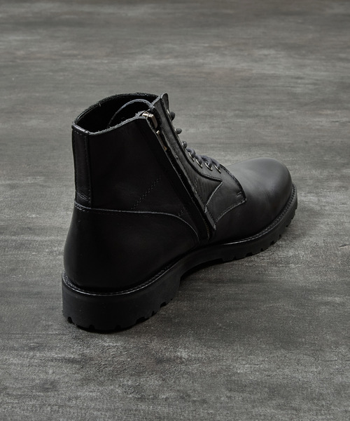 PADRONE（パドローネ） ブーツ パドローネ / SIDE ZIP LACE UP BOOTS