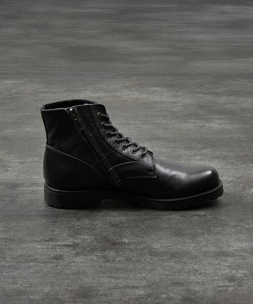 PADRONE（パドローネ） ブーツ パドローネ / SIDE ZIP LACE UP BOOTS