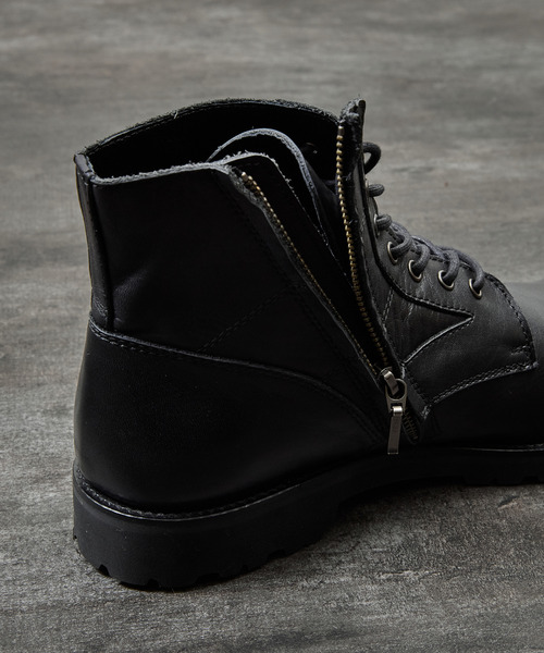PADRONE（パドローネ） ブーツ パドローネ / SIDE ZIP LACE UP BOOTS