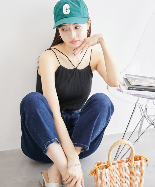 ROPE' PICNIC（ロペ ピクニック） キャミソール コード使いカップ付き