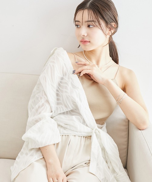 ROPE' PICNIC（ロペ ピクニック） キャミソール コード使いカップ付き