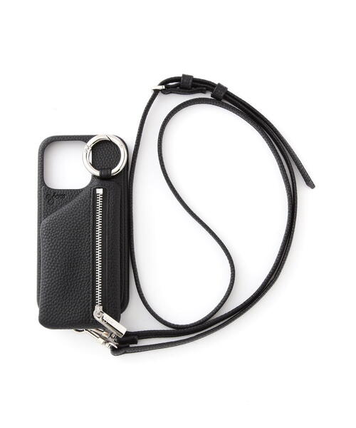 ajew　iPhone11Pro　ひも付き iPhoneX.Xs.11Pro共通対応 / black 【ひも付き】 (発送はご注文