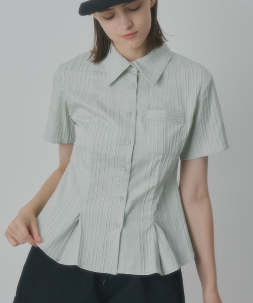 GIUNON ブラウス シャツ big collar flare shirt / ビッグカラー