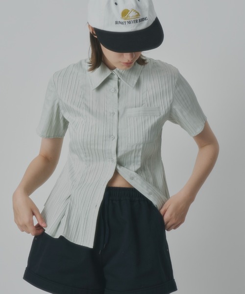 GIUNON ブラウス シャツ big collar flare shirt / ビッグカラー