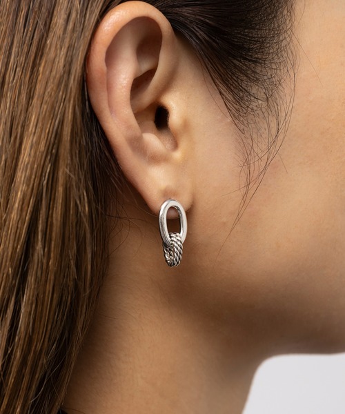 ピアス 「PHILIPPE AUDIBERT」クラシカルオーバルピアス シルバー Bo Kara simple laiton BO3874 レディースの画像