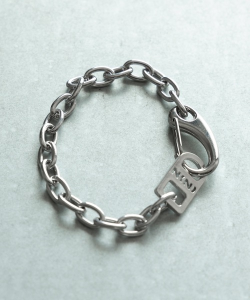 NUMBER (N)INE ブレスレット N(N) LOGO PLATE HOLE CHAIN