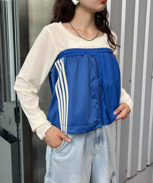 ミニスカート リメイク ジャージ etsinta スカート 「etsinta/エシンタ」リメイクジャージミニ