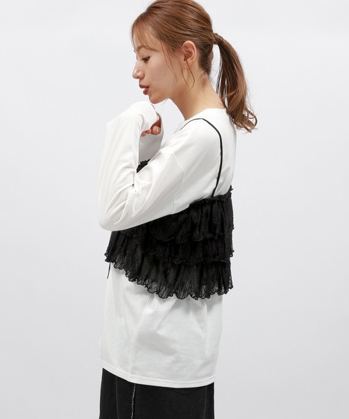 LAKOLE キャミソール レースフリルキャミ / 142962 : ZOZOTOWN Yahoo