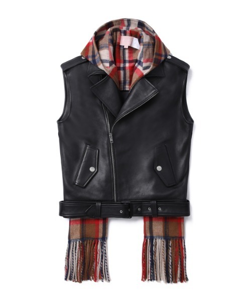 BAPY BY A BATHING APE レザージャケット ライダース SCARF