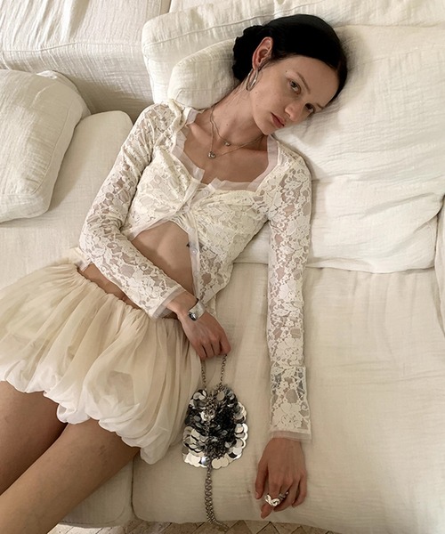 LONSLAN スカート エアリー バルーンミニスカート LON24a010 