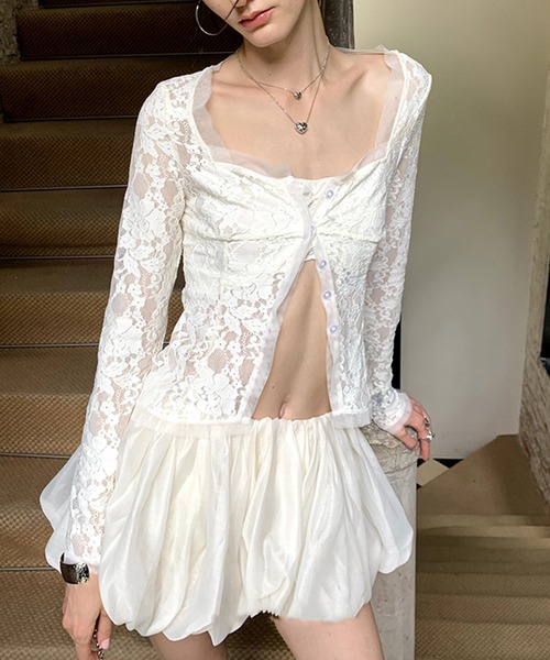 LONSLAN スカート エアリー バルーンミニスカート LON24a010 