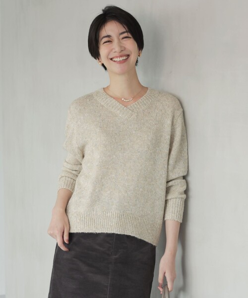 ニット セーター 「洗える」WARMY LUREX Vネック ニット レディース J.PRESS ニット セーター 「洗える」WARMY LUREX Vネック