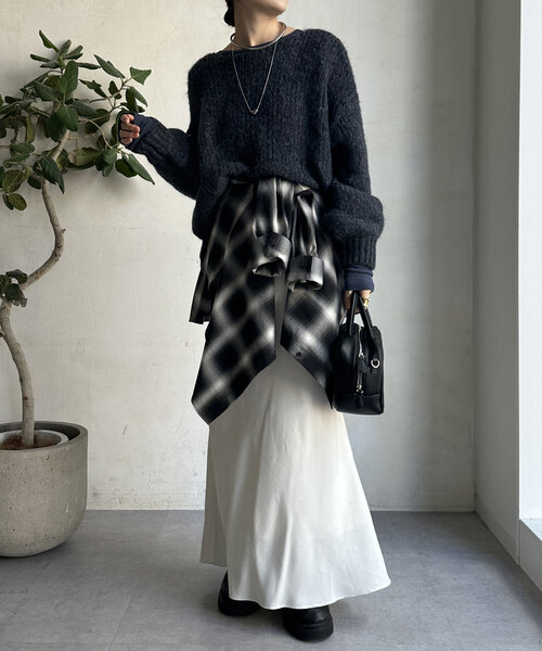 DouDou（ドゥドゥ） ニット セーター 「新色追加」モヘヤメッシュプル