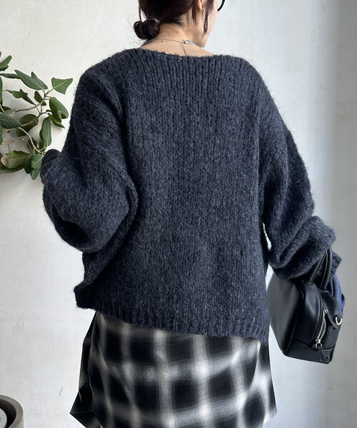 DouDou ニット セーター 「新色追加」モヘヤメッシュプルオーバー