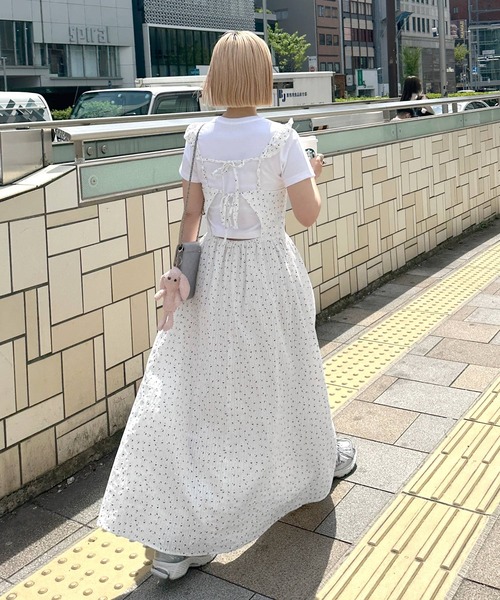 新品未使用　Alley Tokyo 花柄サロペット フリーサイズ　アイボリー ポストカード〔アート タッチ〕 sasaki megumi 花柄｜タッチ