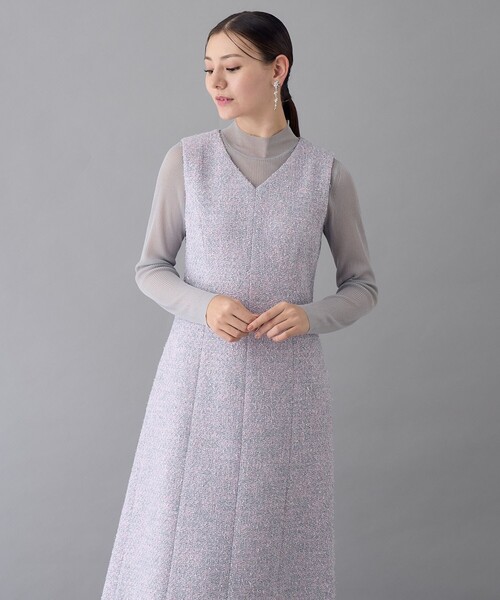 ANAYI（アナイ） ワンピース 「セットアップ対応商品」メタルシャギー