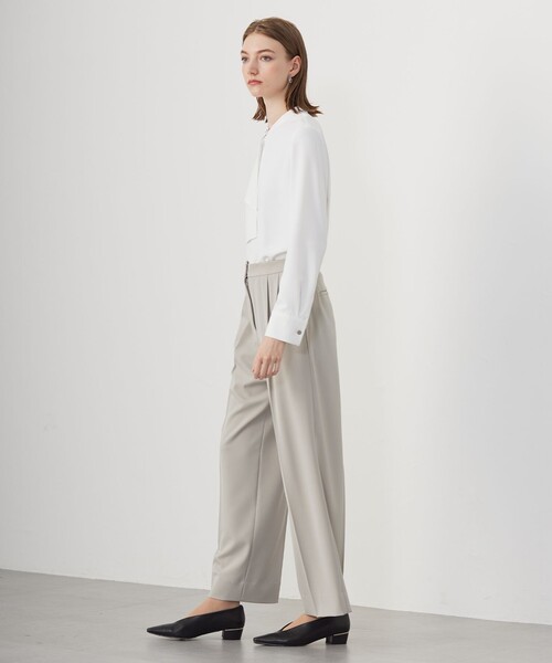 ICB ブラウス シャツ 「洗える」ストレッチジョーゼット