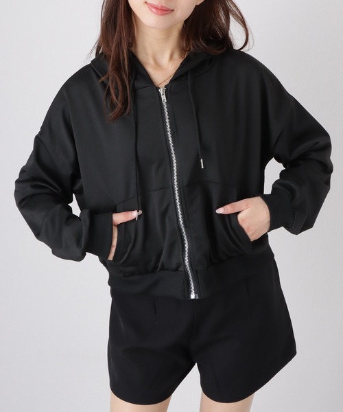 Lace Ladies（レースレディース） パーカー ショート丈 シンプル