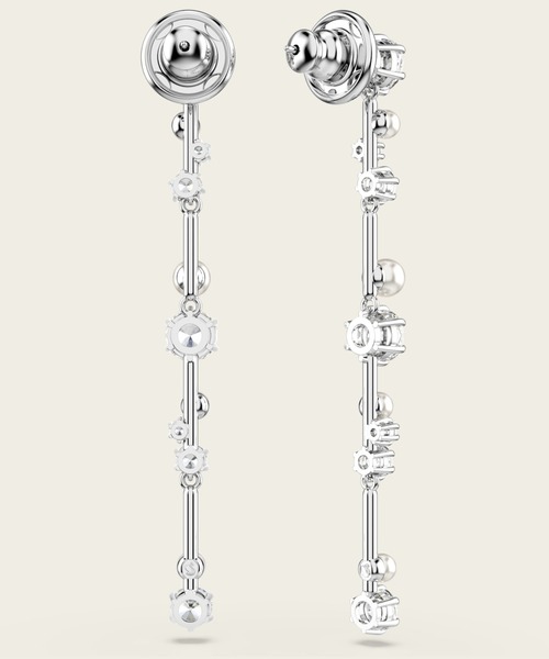 Constella ドロップピアス, クリスタル・パール, ラウンドカット