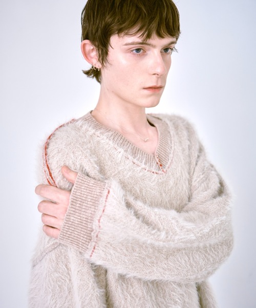 Camphor wood セーター ニット reversible shaggy/cotton
