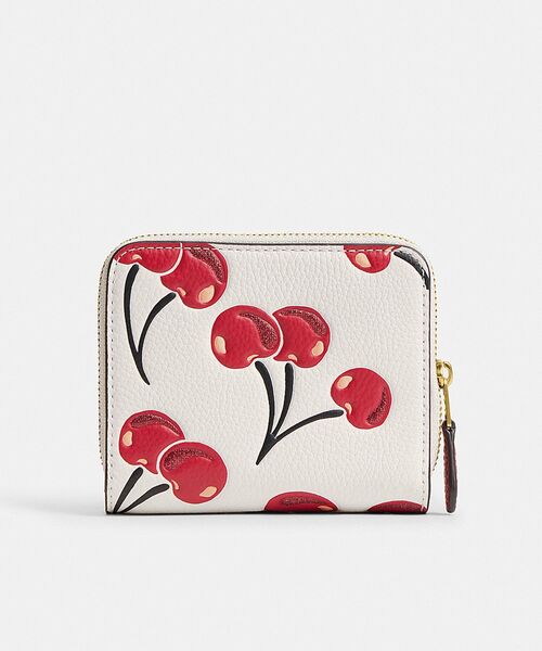 COACH 財布 ビルフォールド ウォレット・チェリー プリント レディース 