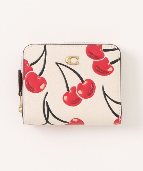 COACH 財布 ビルフォールド ウォレット・チェリー プリント レディース 