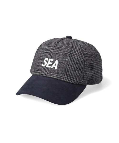 WIND AND SEA（ウィンダンシー） キャップ 帽子 SEA LOGO SUEDE CHECK