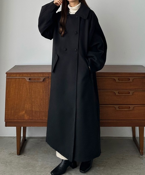 callautia（カラウティア） ステンカラーコート LARGE ブラック