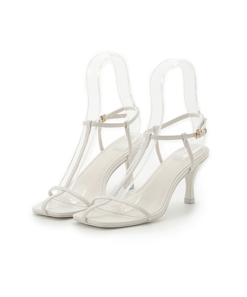 【美品】SNIDEL ストラップサンダル Sサイズ スナイデル SNIDEL ストラップサンダル （WHT） -ファッション
