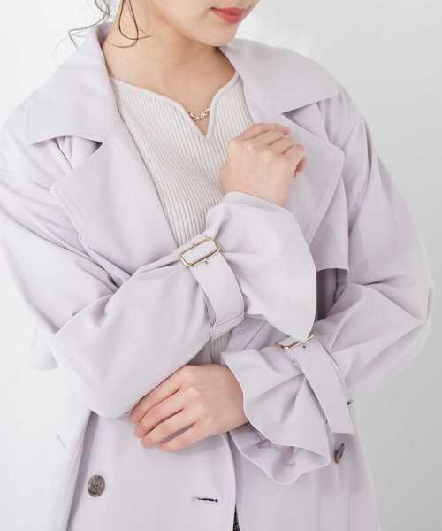 「PROPORTION BODY DRESSING」 チェスターコート SMALL パープル レディース_画像6