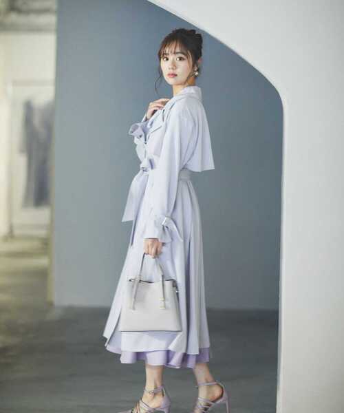 「PROPORTION BODY DRESSING」 チェスターコート SMALL パープル レディース_画像9