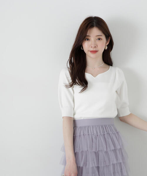 ニット セーター ハートネック総針ニット / 1215170201 レディース PROPORTION BODY DRESSING ニット セーター ハートネック総針