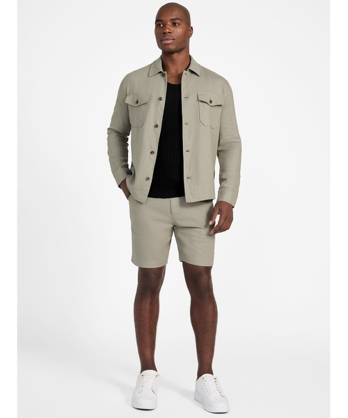 GUESS（ゲス） パンツ FLETCHER Linen Draw Cord Short ハーフパンツ