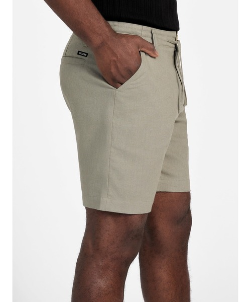 GUESS（ゲス） パンツ FLETCHER Linen Draw Cord Short ハーフパンツ