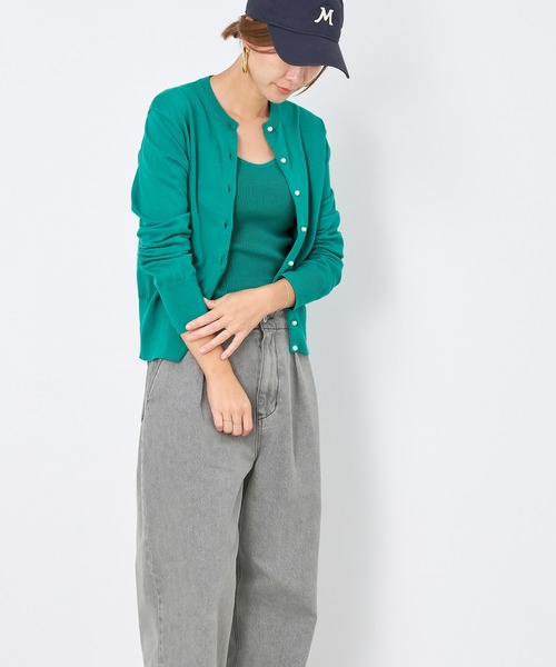 アンサンブル パールボタンアンサンブルニット MICA&DEAL アンサンブル パールボタンアンサンブルニット