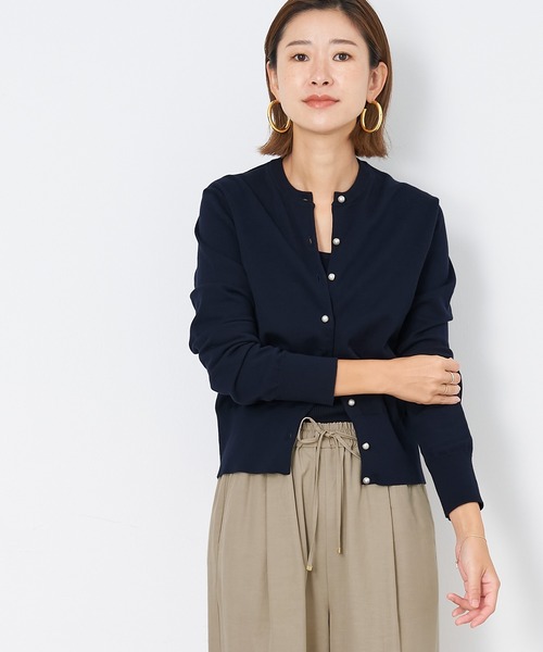 アンサンブル パールボタンアンサンブルニット MICA&DEAL アンサンブル パールボタンアンサンブルニット