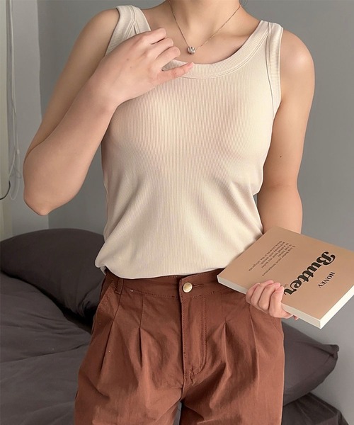 タンクトップ ノースリーブ Round neck tanktop  ラウンドネックタンクトップ レディース 楽天市場】送料無料 タンクトップ キャミソール レディース 女性