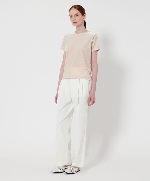 Steven Alanワイド テーパード パンツ スラックス ホワイト ダック Steven Alan（スティーブンアラン）の「＜Steven Alan＞タック