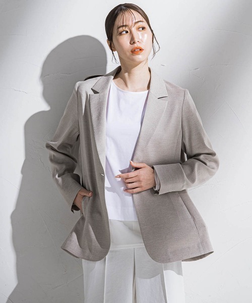 la.f（ラ・エフ） ジャケット テーラードジャケット 麻調テーラード