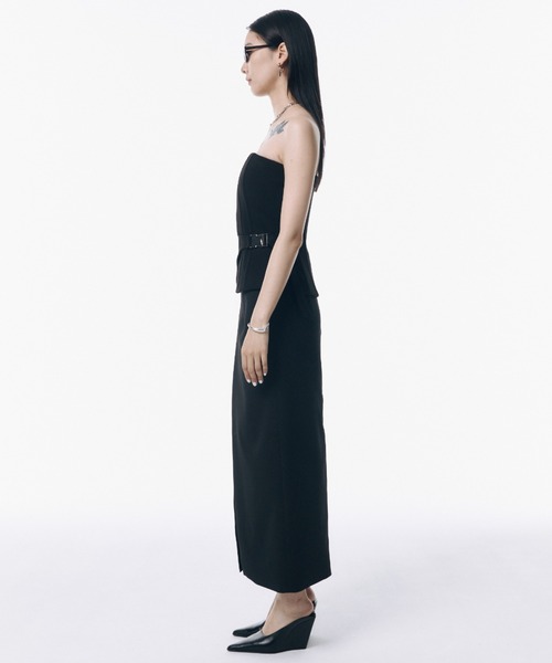 JOSE MOON スカート SLIT LAYERED LONGSKIRT/スリットレイヤード