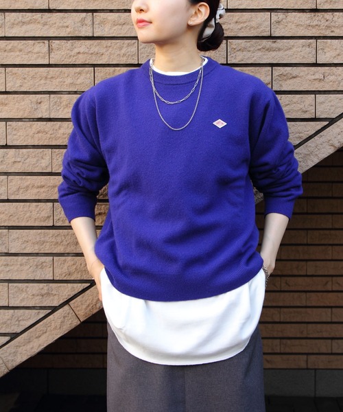 Danton（ダントン） 長袖ニット 38 ブルー レディース : ZOZOTOWN