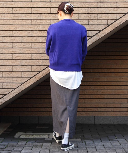 Danton（ダントン） 長袖ニット 38 ブルー レディース : ZOZOTOWN