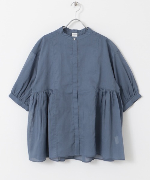 ブラウス シャツ サイドギャザーシャツ レディース FREAK'S STORE ブラウス シャツ シアーワッシャーギャザー
