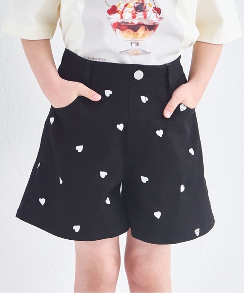 pairmanon パンツ ハート刺繍 ショートパンツ キッズ 子供服