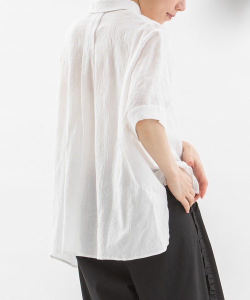 極美品❗️ノップドゥノッド nop de nodフラワージャカードボイル半袖シャツ 極美品❗️ノップドゥノッド nop de nodフラワージャカード