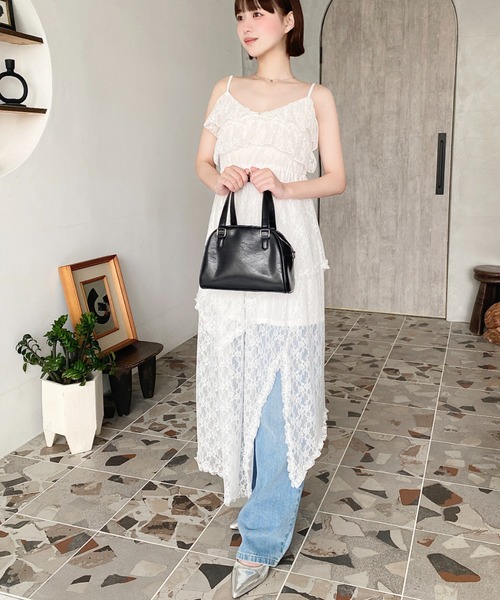 ワンピース レース 透け感 ショート アシンメトリー 大人可愛い 総レース ワンピース ショート丈 ミニ丈 長袖 Aライン 大人